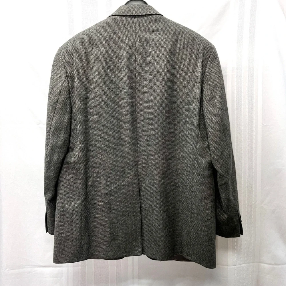 Lauren Ralph Lauren Mens Blazer Sport‎ Coat Jacket Black White Tweed Vtg  44R